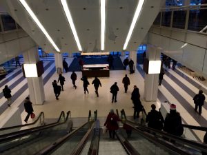 parallel-pursuit-escalators-in-train-station-indicating-parallel-career-actvities