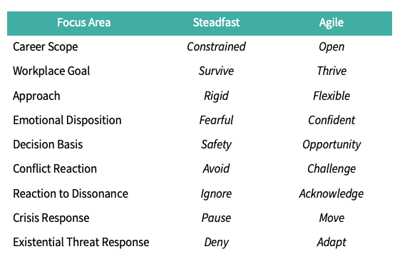 table-showing-steadfast-vs-agile-attitudes